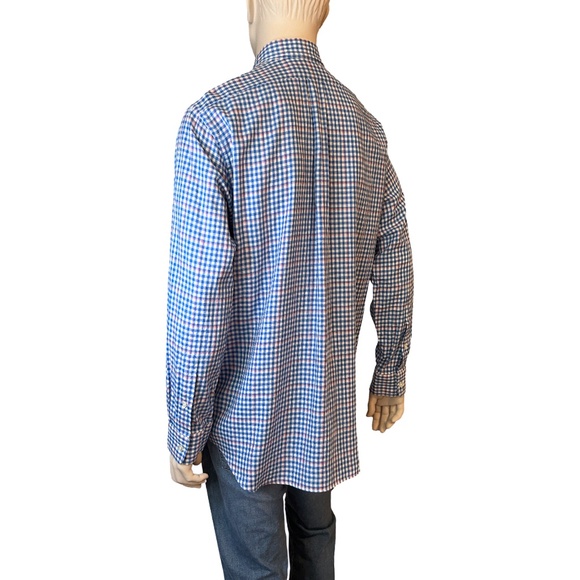 Vineyard Vines Shirt Shep & Ian Window Pane Button Down Collar Crosby Slim Fit - Picture 9 of 15